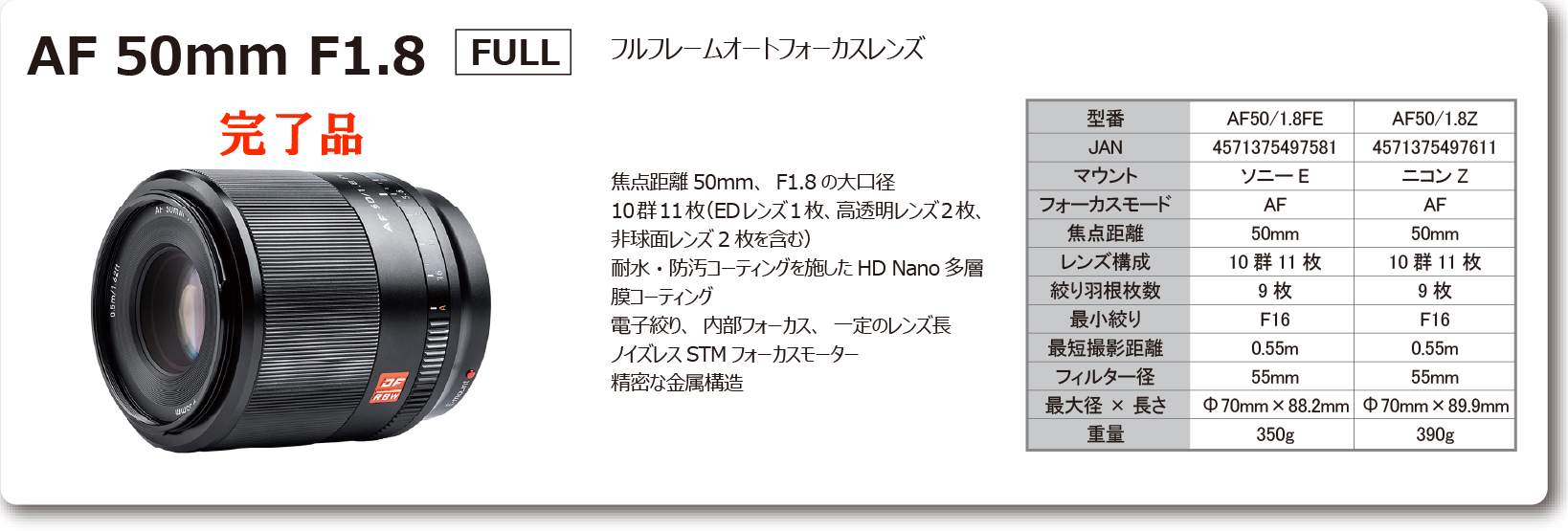 AF50mmF1.8 フルフレーム